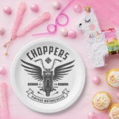 チョッパヴィンテージオートバイ ペーパープレート (パーティー)