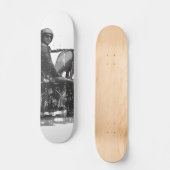 チョッパーのオートバイのライダーが付いているスケートのデッキ スケートボード (正面)