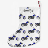 チョッパーのオートバイの漫画イラストレーション スモールクリスマスストッキング (裏面)