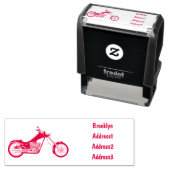 チョッパーのオートバイの漫画イラストレーション セルフインキングスタンプ (インサイチュ)