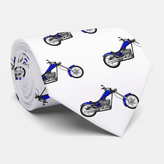 チョッパーのオートバイの漫画イラストレーション ネクタイ (ロール)