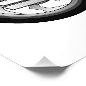 チョッパーのオートバイの漫画イラストレーション ポスター (コーナー)