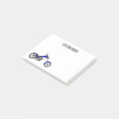 チョッパーのオートバイの漫画イラストレーション ポストイット (アングル)