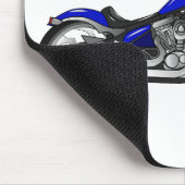 チョッパーのオートバイの漫画イラストレーション マウスパッド (コーナー)