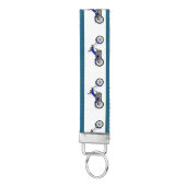 チョッパーのオートバイの漫画イラストレーション リストバンドキーホルダー (鍵ボトム)