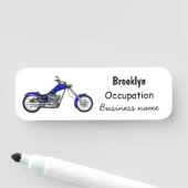 チョッパーのオートバイの漫画イラストレーション 名札 (インサイチュ)