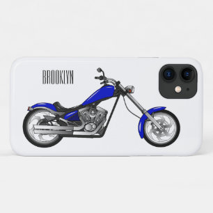 チョッパーのオートバイの漫画イラストレーション iPhone 11 ケース