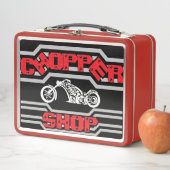チョッパーショップオートバイ メタルランチボックス (インサイチュ)