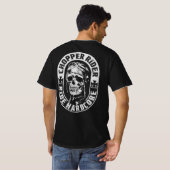 チョッパースカルライダーオートバイライドハードコアT-S Tシャツ (裏面フル)
