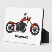 チョッパースタイルバイクイラストレーション フォトプラーク (側面)