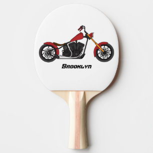 チョッパースタイルバイクイラストレーション 卓球ラケット