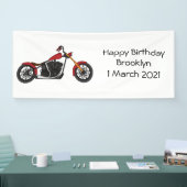 チョッパースタイルバイクイラストレーション 横断幕 (トレードショー)