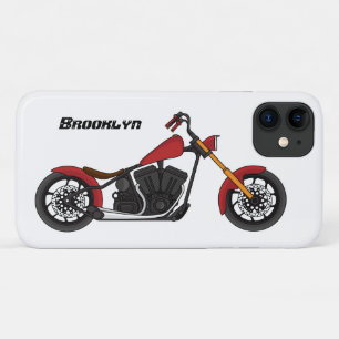 チョッパースタイルバイクイラストレーション iPhone 11 ケース