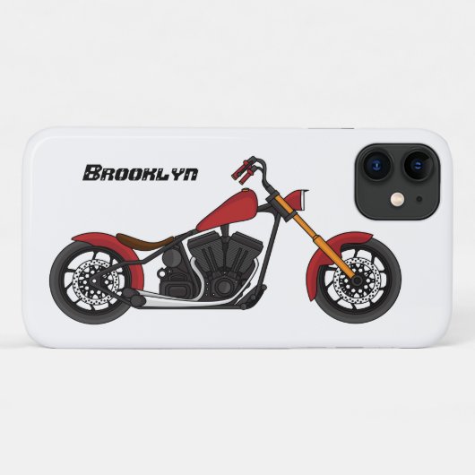 チョッパースタイルバイクイラストレーション Case-Mate iPhoneケース (裏面(横))