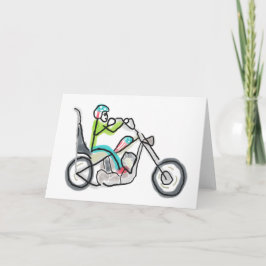 チョッパーバイクの棒人間 カード