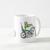 チョッパーバイクの棒人間 コーヒーマグカップ (正面右)