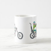 チョッパーバイクの棒人間 コーヒーマグカップ (中央)