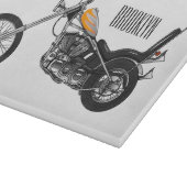 チョッパーバイク1950カートゥーンイラストレーション カッティングボード (角)