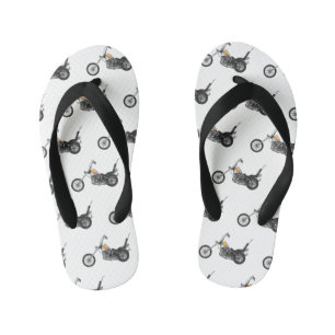 チョッパーバイク1950カートゥーンイラストレーション キッズビーチサンダル