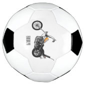 チョッパーバイク1950カートゥーンイラストレーション サッカーボール (回転)