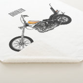 チョッパーバイク1950カートゥーンイラストレーション シェルパブランケット (3/4)