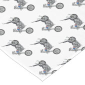 チョッパーバイク1950カートゥーンイラストレーション ショートテーブルランナー (コーナー)