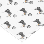 チョッパーバイク1950カートゥーンイラストレーション ショートテーブルランナー (コーナー)