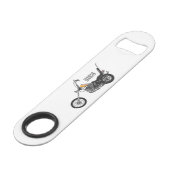 チョッパーバイク1950カートゥーンイラストレーション スピード栓抜き (正面アングル)