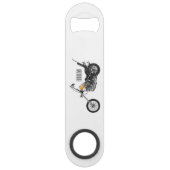 チョッパーバイク1950カートゥーンイラストレーション スピード栓抜き (正面)