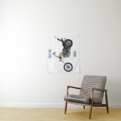 チョッパーバイク1950カートゥーンイラストレーション タペストリー (インサイチュ)