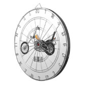 チョッパーバイク1950カートゥーンイラストレーション ダーツボード (正面右)