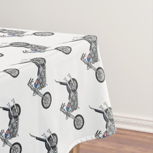 チョッパーバイク1950カートゥーンイラストレーション テーブルクロス (インサイチュ)