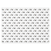 チョッパーバイク1950カートゥーンイラストレーション テーブルクロス (正面(横))