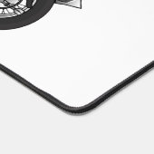 チョッパーバイク1950カートゥーンイラストレーション デスクマット (コーナー)