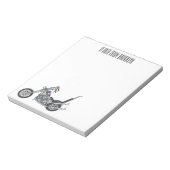 チョッパーバイク1950カートゥーンイラストレーション ノートパッド (回転)