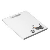 チョッパーバイク1950カートゥーンイラストレーション ノートパッド (アングル)