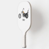 チョッパーバイク1950カートゥーンイラストレーション ピックルボールラケット (左)