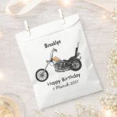 チョッパーバイク1950カートゥーンイラストレーション フェイバーバッグ (クリップ留めされた状態)