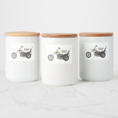 チョッパーバイク1950カートゥーンイラストレーション フードラベル (ボトル)