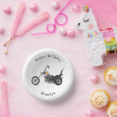 チョッパーバイク1950カートゥーンイラストレーション ペーパーボウル (パーティー)