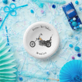 チョッパーバイク1950カートゥーンイラストレーション ペーパーボウル (パーティー)