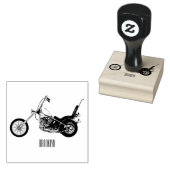 チョッパーバイク1950カートゥーンイラストレーション ラバースタンプ (押印)