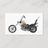 チョッパーバイク1950カートゥーンイラストレーション 名刺 (裏面)