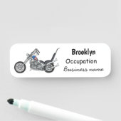 チョッパーバイク1950カートゥーンイラストレーション 名札 (インサイチュ)