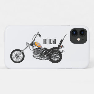 チョッパーバイク1950カートゥーンイラストレーション iPhone 11 ケース