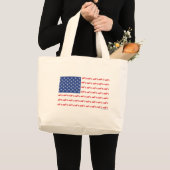 チョッパー自動二輪車愛国旗 ラージトートバッグ (正面(商品))