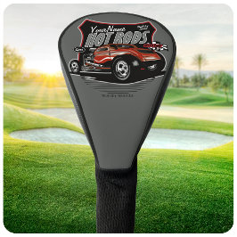 チョップパーソナライズされたレッド改造・クーペ・スピードショップ ゴルフヘッドカバー