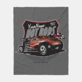 チョップパーソナライズされたレッド改造・クーペ・スピードショップ フリースブランケット (正面)