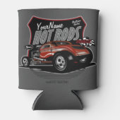 チョップパーソナライズされたレッド改造・クーペ・スピードショップ 缶クーラー (正面)