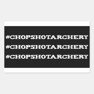 チョップ打撃のアーチェリーのHashtagの肢のステッカー 長方形シール